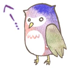 Pretty&colorful owl 2 sticker #8116484