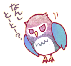 Pretty&colorful owl 2 sticker #8116496