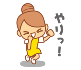 DANGOnoKO 2 Top Knot girl of little mean sticker #8118852