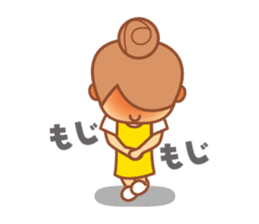 DANGOnoKO 2 Top Knot girl of little mean sticker #8118858