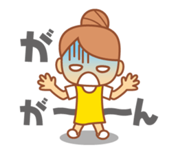 DANGOnoKO 2 Top Knot girl of little mean sticker #8118872