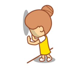 DANGOnoKO 2 Top Knot girl of little mean sticker #8118875