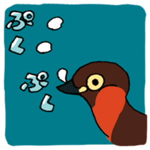 Dive Deep Little grebe sticker #8119074