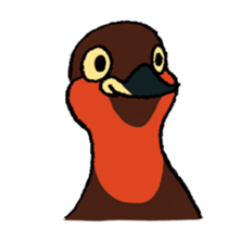 Dive Deep Little grebe sticker #8119086