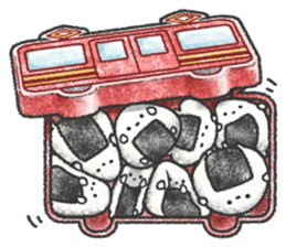 Delicious rice ball sticker #8119531