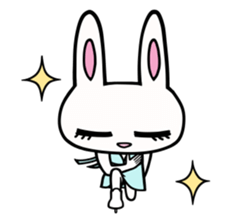 Rabbit crazy about skating. sticker #8119613