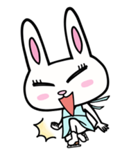 Rabbit crazy about skating. sticker #8119615