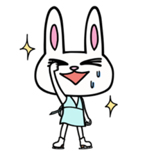 Rabbit crazy about skating. sticker #8119617