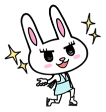 Rabbit crazy about skating. sticker #8119618