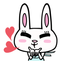 Rabbit crazy about skating. sticker #8119619