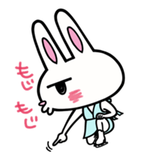 Rabbit crazy about skating. sticker #8119621