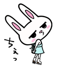 Rabbit crazy about skating. sticker #8119623