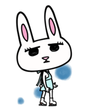 Rabbit crazy about skating. sticker #8119624