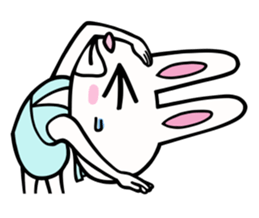 Rabbit crazy about skating. sticker #8119625