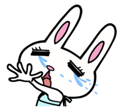 Rabbit crazy about skating. sticker #8119627