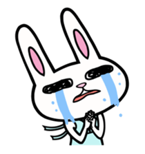 Rabbit crazy about skating. sticker #8119628