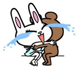 Rabbit crazy about skating. sticker #8119629