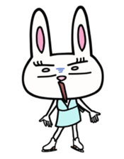 Rabbit crazy about skating. sticker #8119630