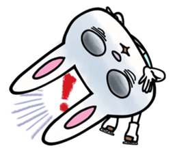 Rabbit crazy about skating. sticker #8119631