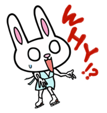 Rabbit crazy about skating. sticker #8119632