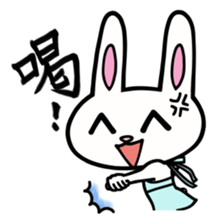 Rabbit crazy about skating. sticker #8119634