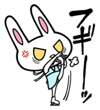 Rabbit crazy about skating. sticker #8119635