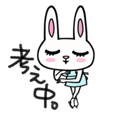 Rabbit crazy about skating. sticker #8119638