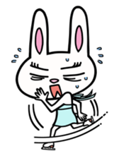 Rabbit crazy about skating. sticker #8119645
