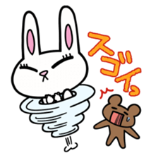 Rabbit crazy about skating. sticker #8119646