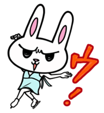 Rabbit crazy about skating. sticker #8119648
