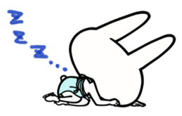 Rabbit crazy about skating. sticker #8119650