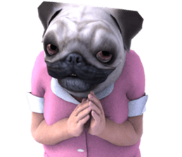 PUG mask Sticker (English) sticker #8120608