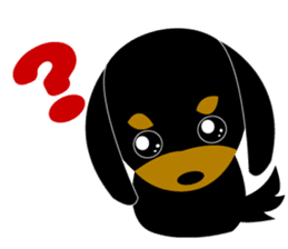 Miniature black dachshund sticker #8120796