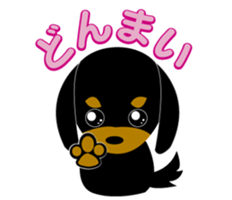 Miniature black dachshund sticker #8120798
