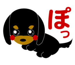Miniature black dachshund sticker #8120802