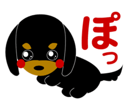 Miniature black dachshund sticker #8120802