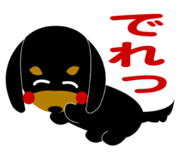 Miniature black dachshund sticker #8120803