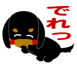 Miniature black dachshund sticker #8120803