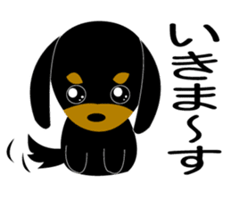 Miniature black dachshund sticker #8120807
