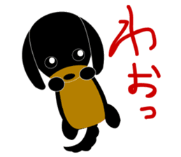Miniature black dachshund sticker #8120808
