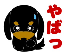 Miniature black dachshund sticker #8120814