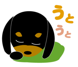 Miniature black dachshund sticker #8120818