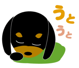 Miniature black dachshund sticker #8120818