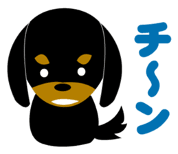 Miniature black dachshund sticker #8120820