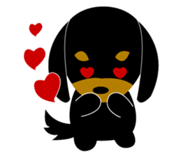 Miniature black dachshund sticker #8120822
