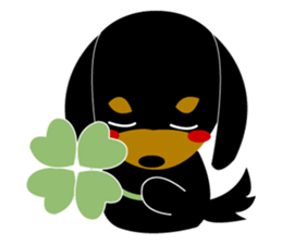 Miniature black dachshund sticker #8120823