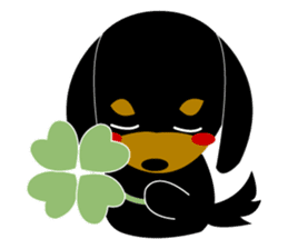 Miniature black dachshund sticker #8120823