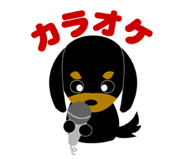 Miniature black dachshund sticker #8120825