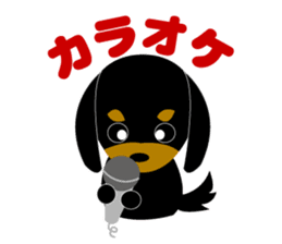 Miniature black dachshund sticker #8120825