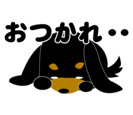 Miniature black dachshund sticker #8120827